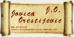 Jovica Orestijević vizit kartica